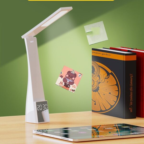 Mirror Clock Alarm Clock Audio Student Desktop Multifunctional Desk Lamp - Image 2